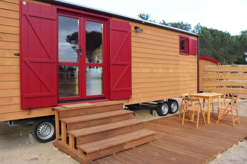 Roulottes Cocooning Au Coeur Des Landes Hotell Mées Exteriör bild